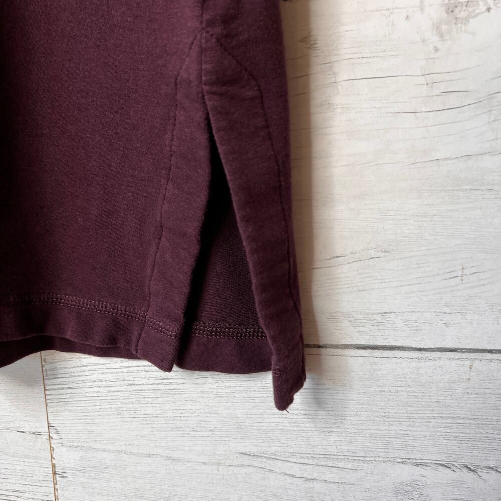 Pure Jill Top Womens Size Medium Dark Wine Affinity French Terry Long Sleeve - Picture 5 of 14